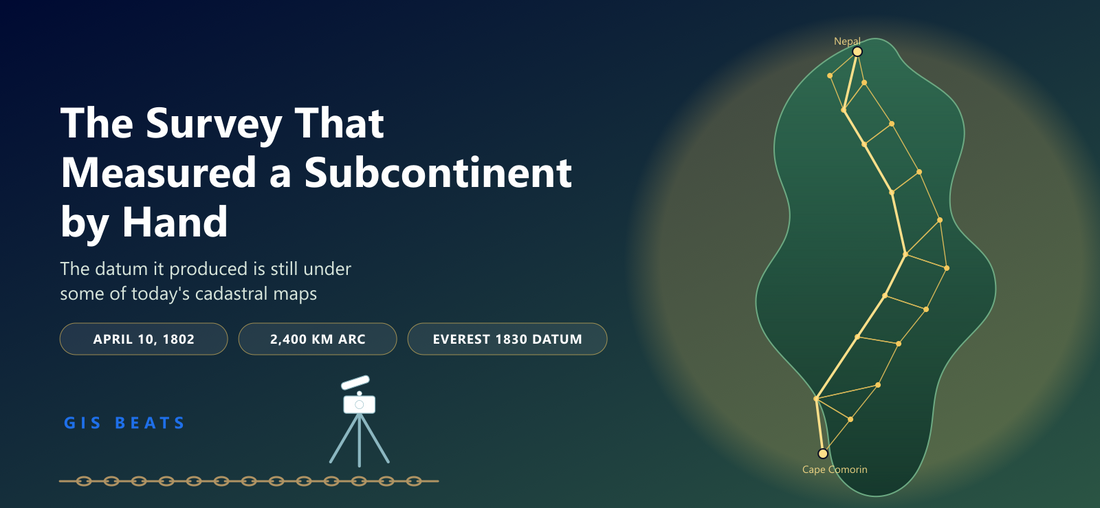 The Survey That Measured a Subcontinent by Hand — and the Datum Still Under Your Cadastral Maps