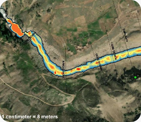 Damsite Batakundi • Bathymetry Profile